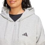 adidas Essentials 3-Stripes Full-Zip Fleece Hoodie (Plus Size)