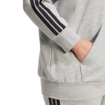 adidas Essentials 3-Stripes Full-Zip Fleece Hoodie (Plus Size)
