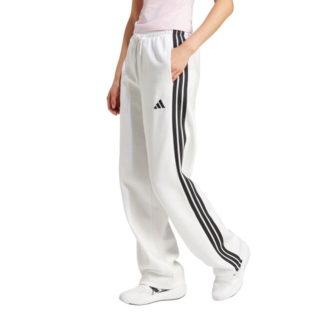 adidas Essentials 3-Stripes Open-Hem Fleece Joggers W