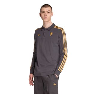 adidas Originals Manchester United Terrace Icons Long Sleeve Polo Shirt - miesten pikeepaita