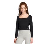 adidas Originals Slim Front Square Collar Long-Sleeve Top