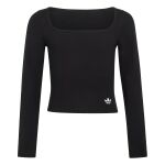 adidas Originals Slim Front Square Collar Long-Sleeve Top