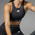 adidas Techfit Medium-Support High-Neck Print Bra W