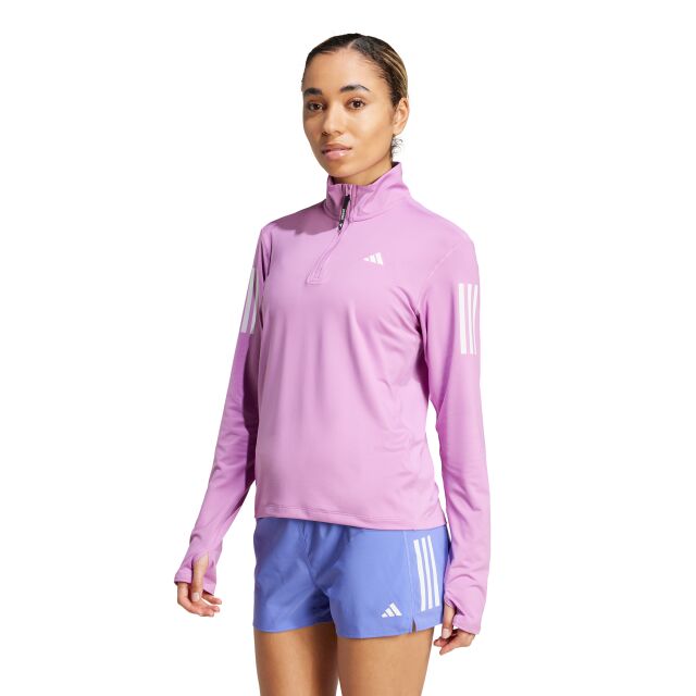 adidas Own the Run Half-Zip Jacket W - naisten pitkähihainen paita