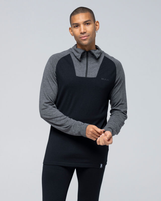 Bula Retro Merino Wool Halfzip Sweater M