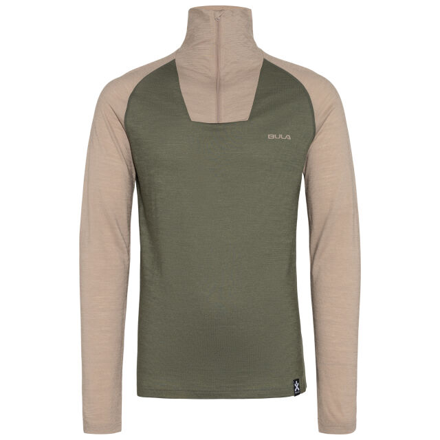 Bula Retro Merino Wool Halfzip Sweater M