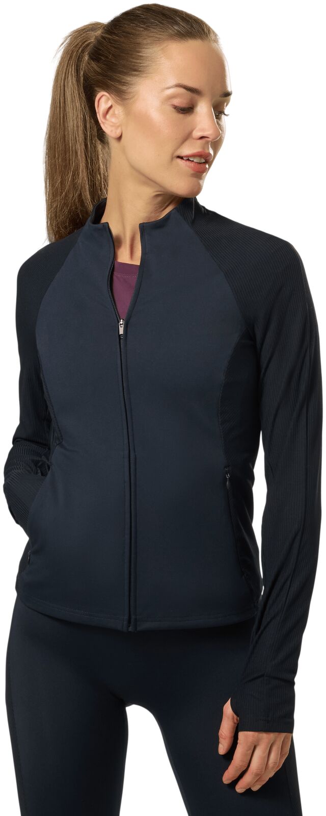 Energetics Elly W Rib Zip Jacket - naisten pitkähihainen paita