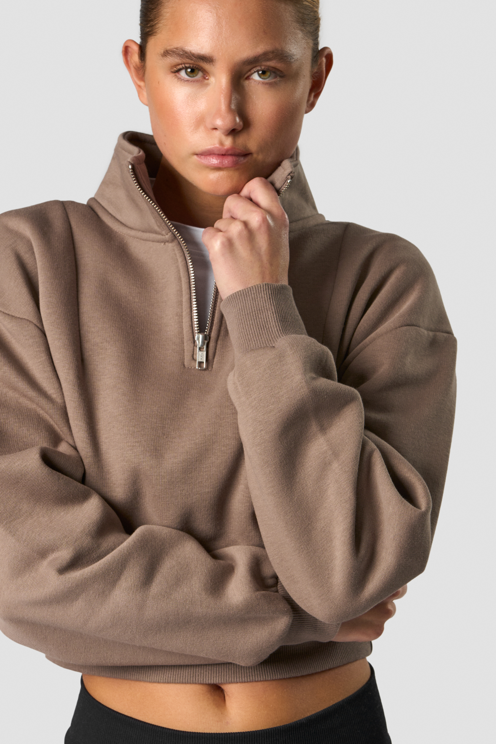 ICANIWILL Nimble Cropped 1/4 Zip - collegepaita