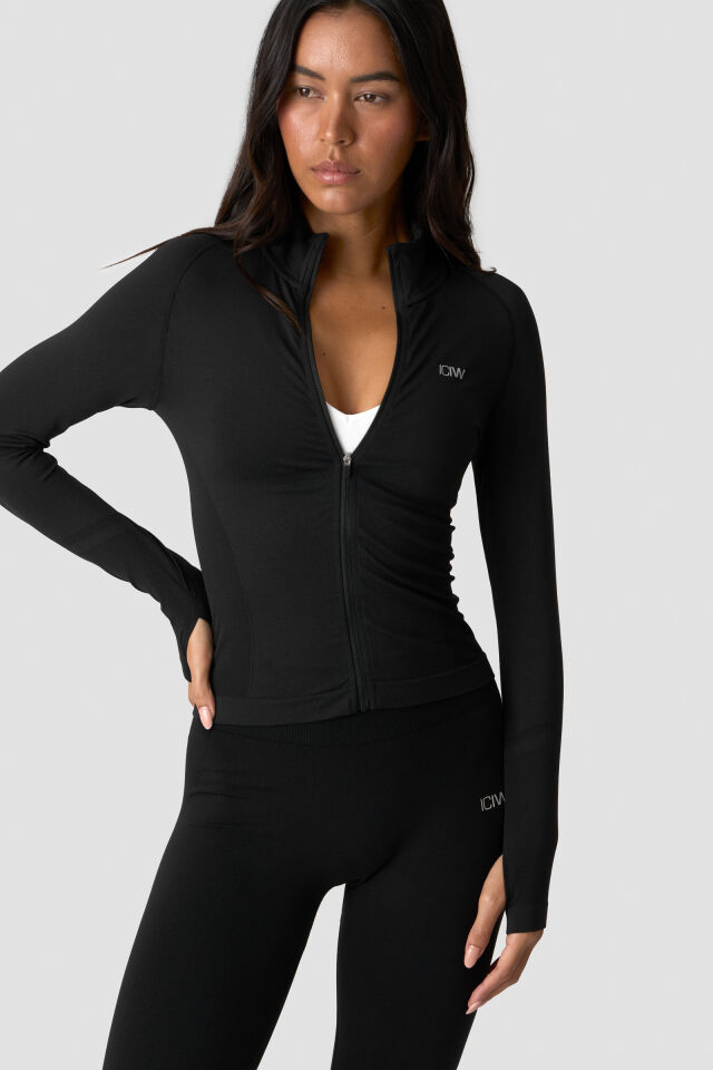 ICANIWILL Define Seamless Zip Long Sleeve W - naisten pitkähihainen paita