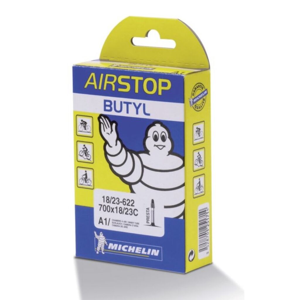 Chambre à Air Michelin Airstop 700c X 25-32c - Valve Presta 40mm, Anti-crevaison, Fabriquée En France