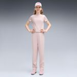 Puma Ess Elevated High Waist Straight Leg Rib Pants Jr