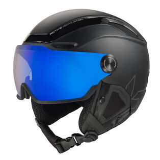 Bolle V-Line Matte Black Photochromic Blue Mirror - laskettelukypärä