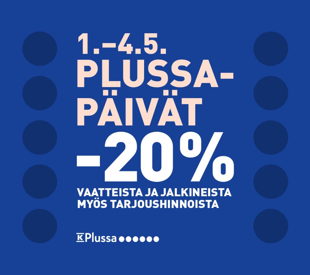 Plussapäivät Intersportissa.