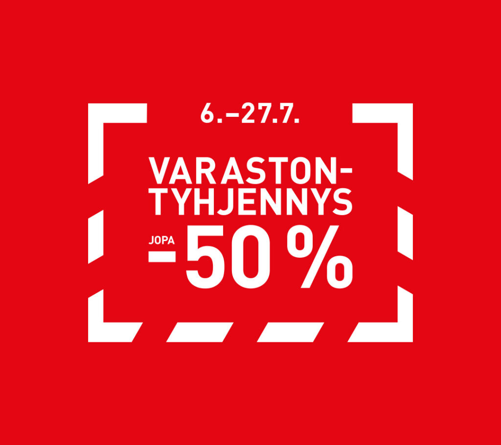 Varastontyhjennys jopa -50%