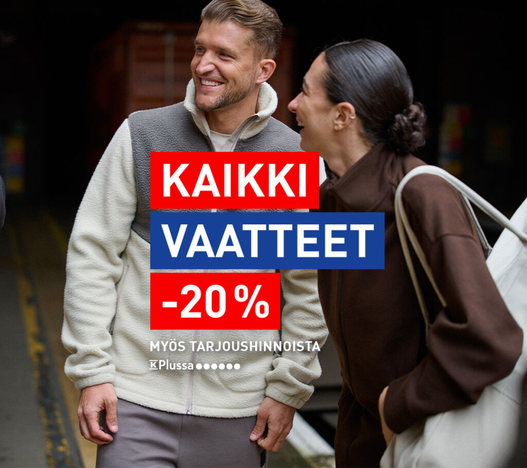 Kaikki vaatteet -20%