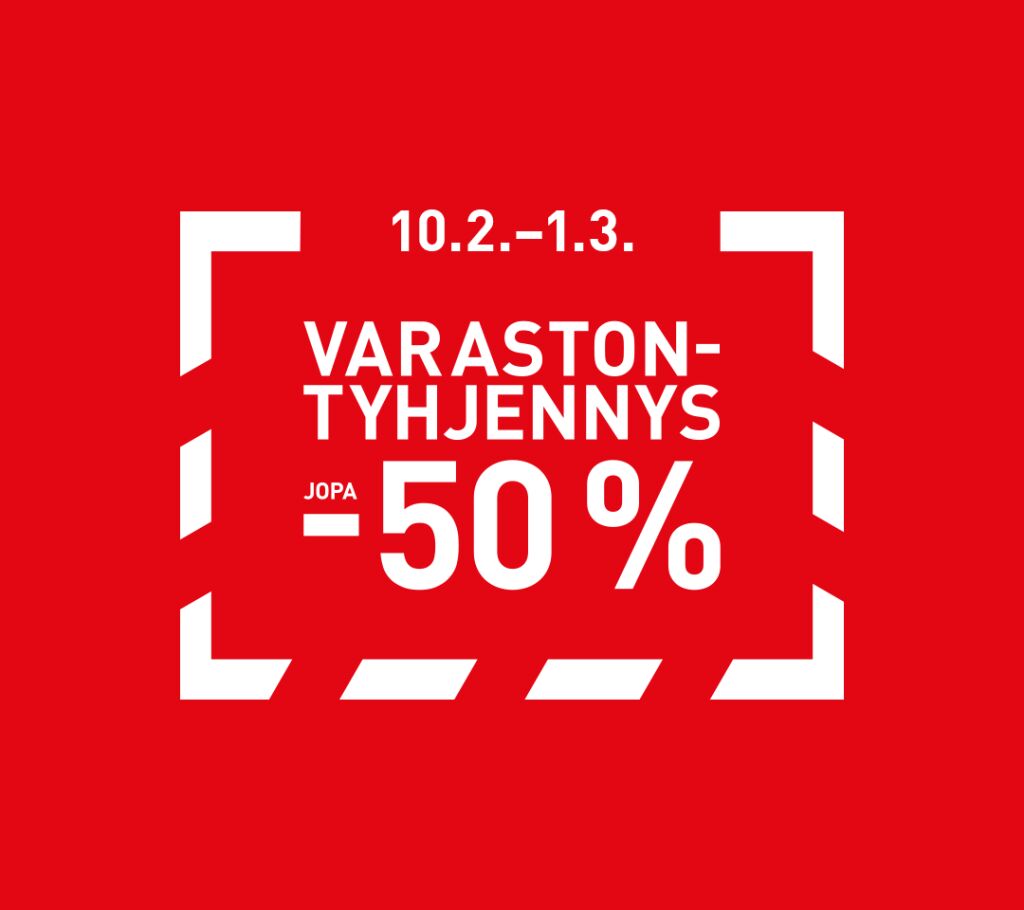 Varastontyhjennys jopa -50%